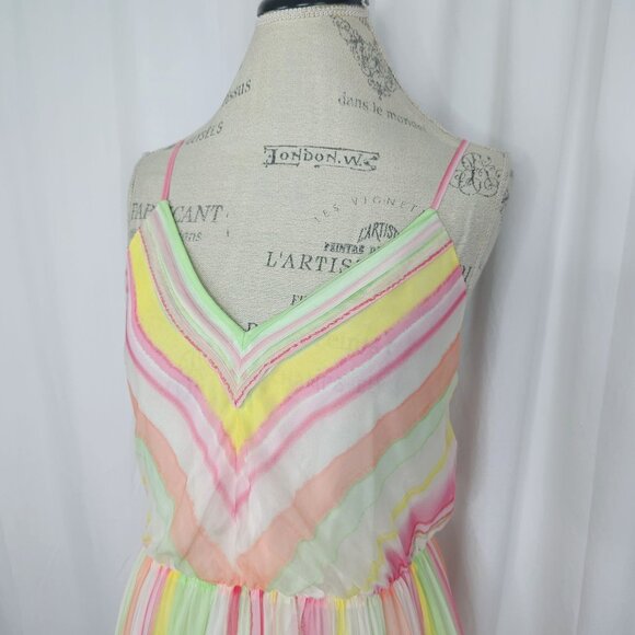 Ramy Brook Dress Small Striped Hi Lo Pink Sleeveless NWT - Picture 3 of 12